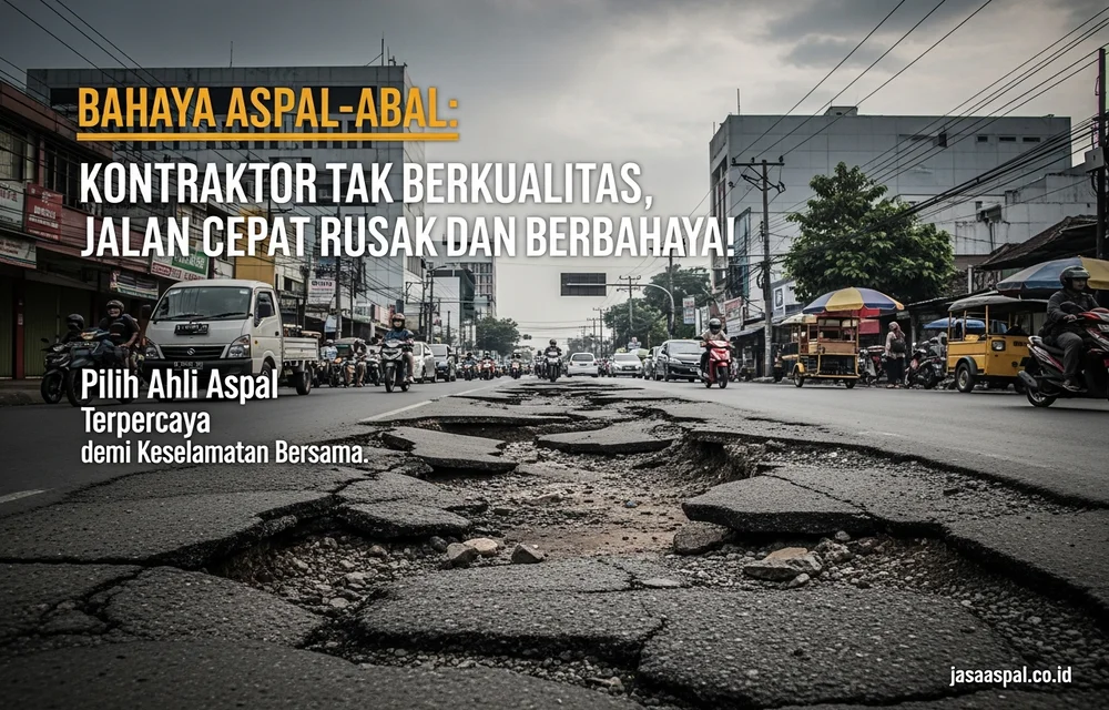 Pilih kontraktor aspal yang tepat untuk menghindari kerusakan jalan berlubang.