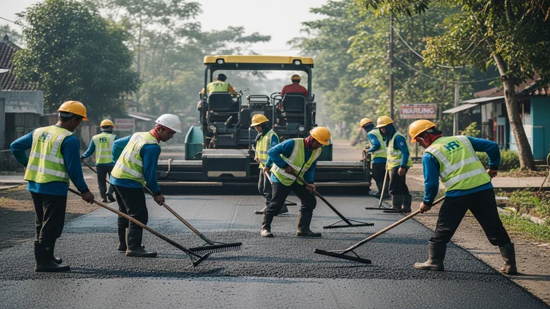 Pengaspalan Jalan Area perumahan oleh Jasa Pengaspalan Bekasi