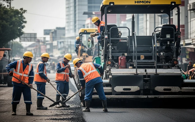 Hasil akhir jasa pengaspalan Yogyakarta, wujud investasi jalan yang mulus dan kokoh.