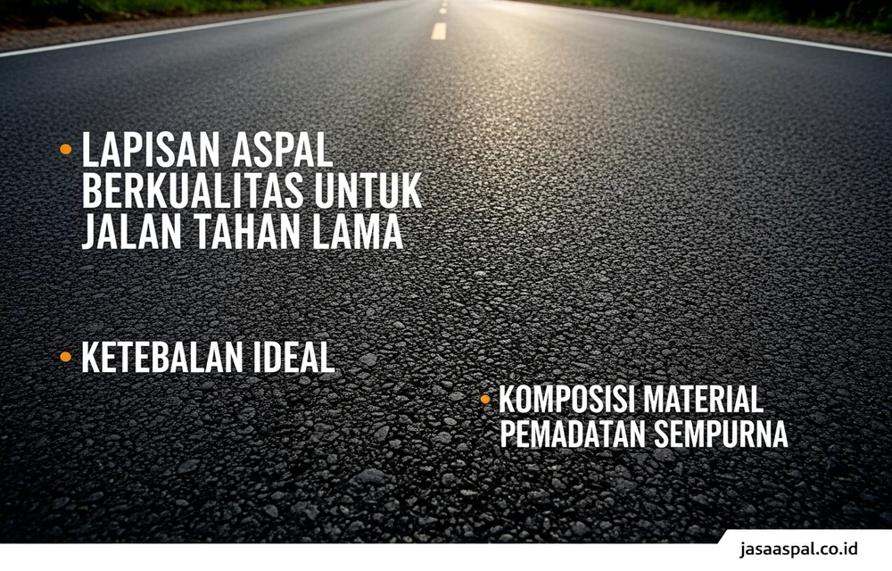 Lapisan aspal berkualitas untuk jalan tahan lama.