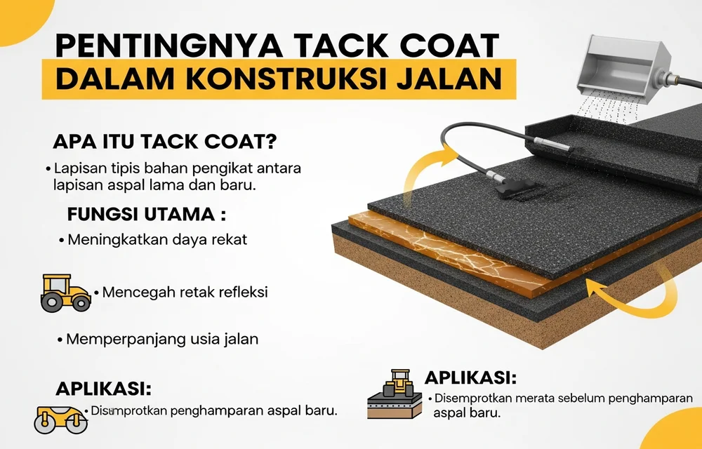 Pentingnya Tack Coat bagi infrastruktur jalan yang Anda bangun.