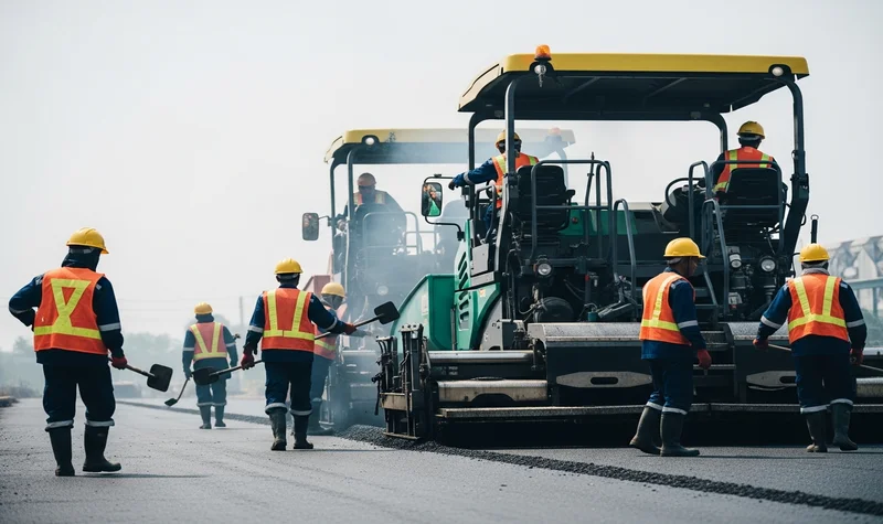Jalan yang sudah diperbaiki oleh jasa perbaikan jalan, kini terlihat seperti baru.