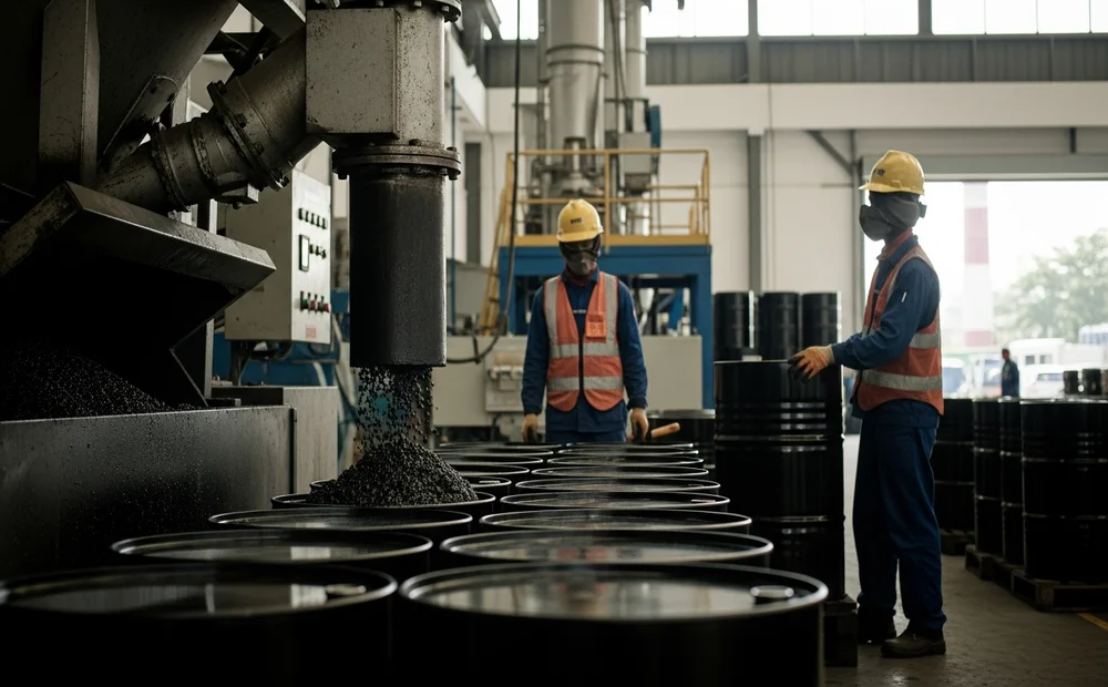 Proses Produksi Pabrik Aspal Karawang untuk memenuhi kebutuhan pengaspalan jalan Karawang